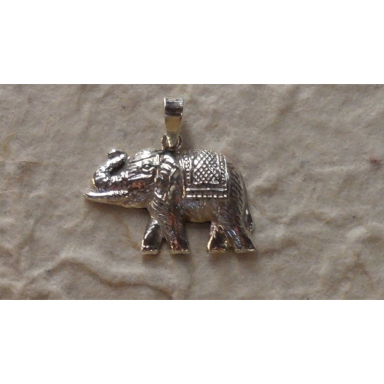 Pendentif éléphant harnaché