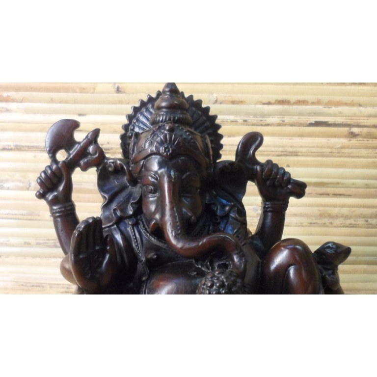 Statuette Ganesh relax et son vahana