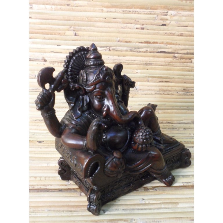 Statuette Ganesh relax et son vahana