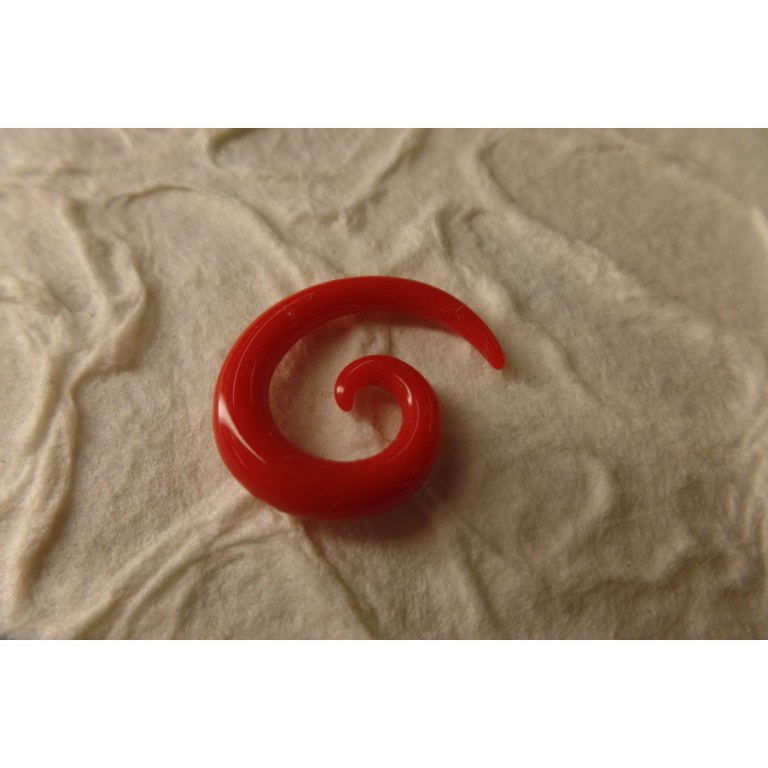 Elargisseur d'oreille spirale rouge