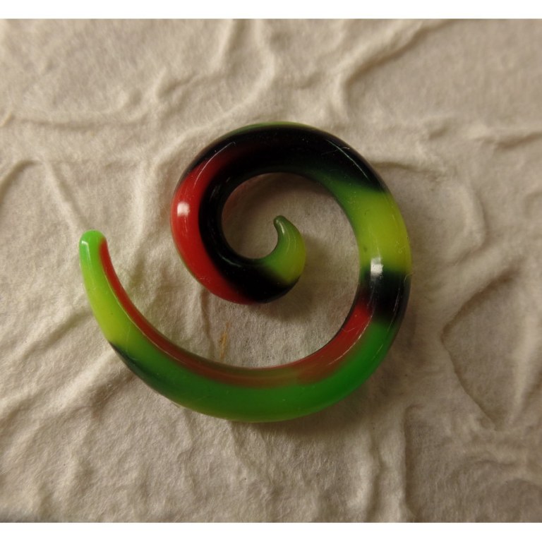 Elargisseur d'oreille camouflage spirale 