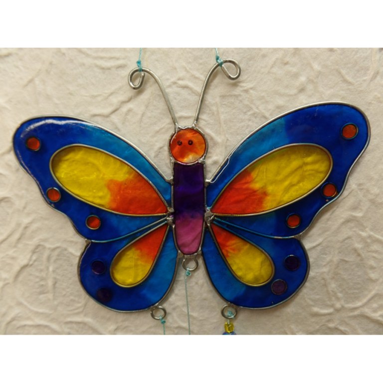 Suncatcher papillon bleu et jaune