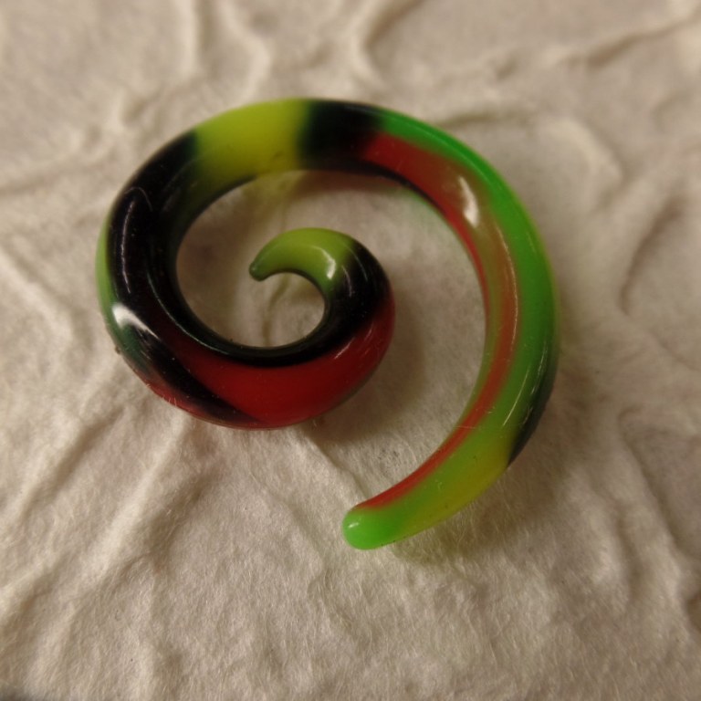 Elargisseur d'oreille camouflage spirale 