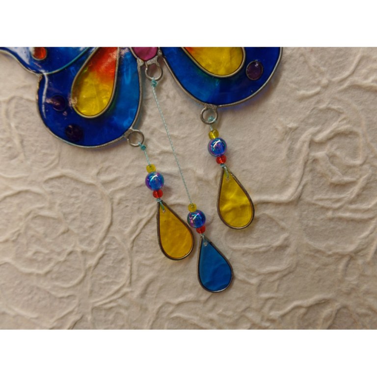 Suncatcher papillon bleu et jaune