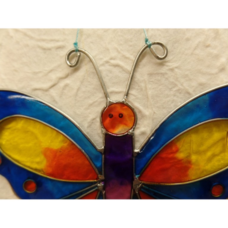 Suncatcher papillon bleu et jaune