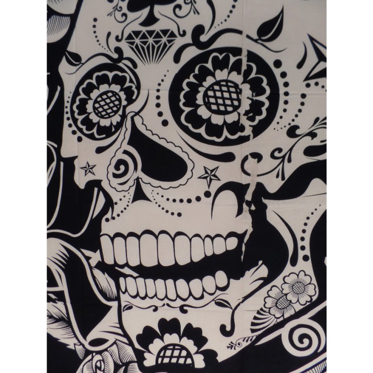 Maxi tenture noir/blanc skull joke