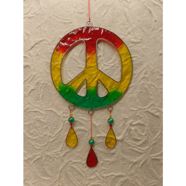 Suncatcher symbole peace and love