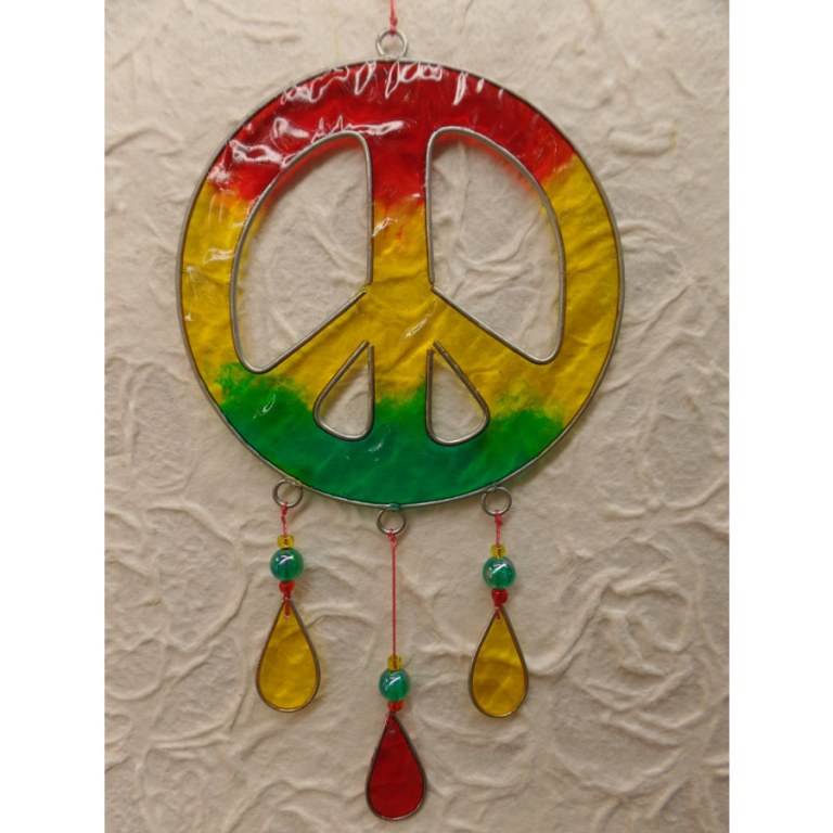 Suncatcher symbole peace and love