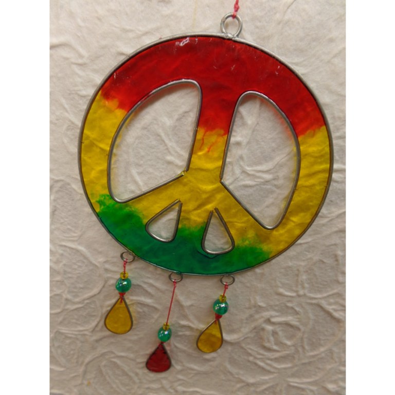 Suncatcher symbole peace and love