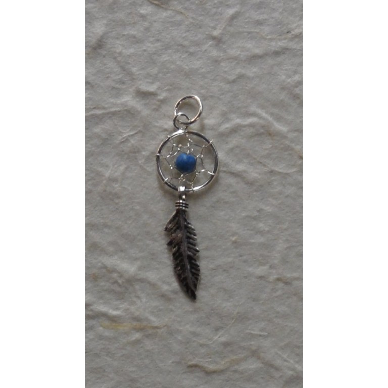 Pendentif mini dream catcher turquoise 0.9