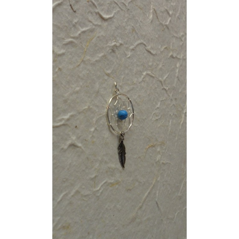 Pendentif dream catcher turquoise 1.9