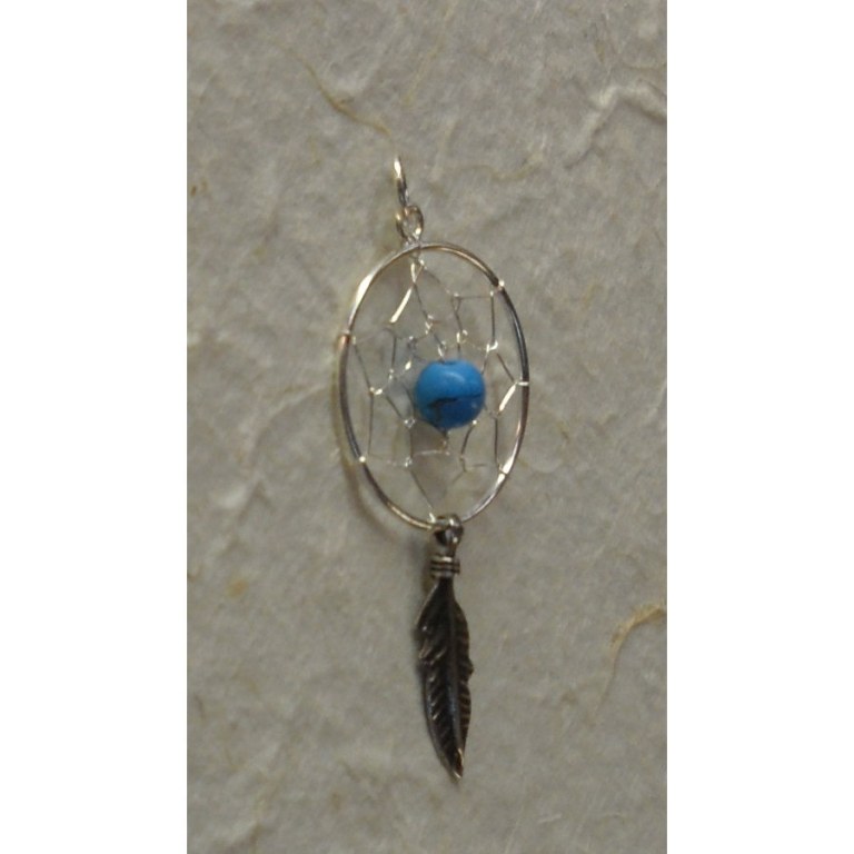 Pendentif dream catcher turquoise 1.9