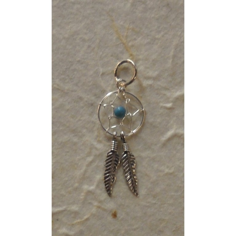 Pendentif dream catcher turquoise 1.2