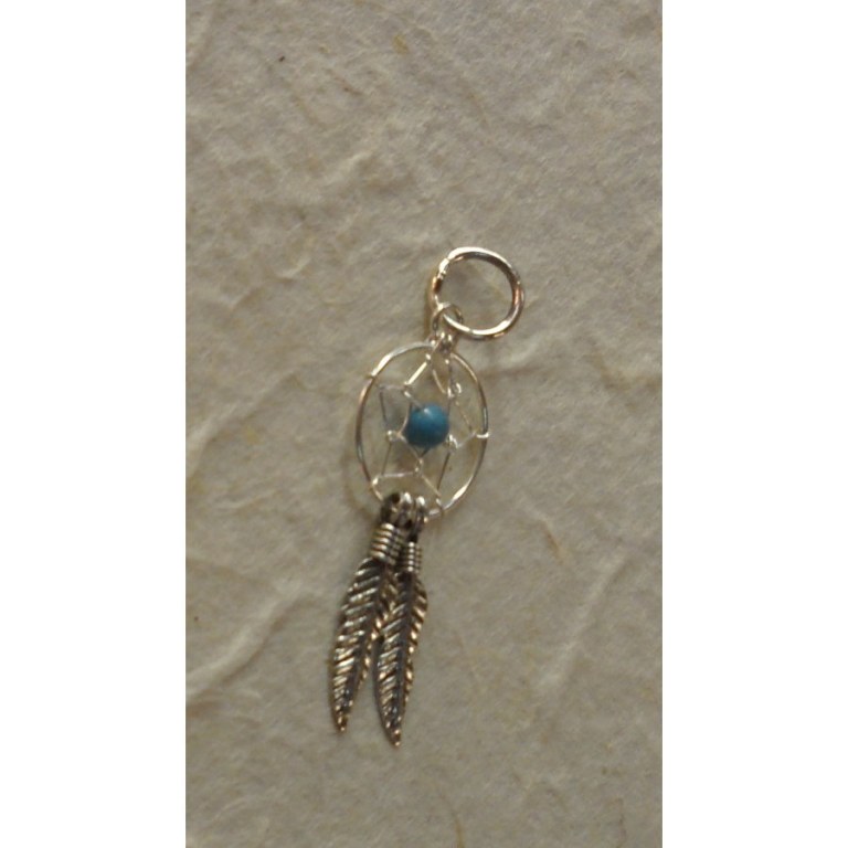 Pendentif dream catcher turquoise 1.2