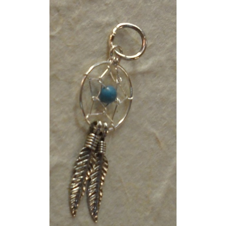 Pendentif dream catcher turquoise 1.2