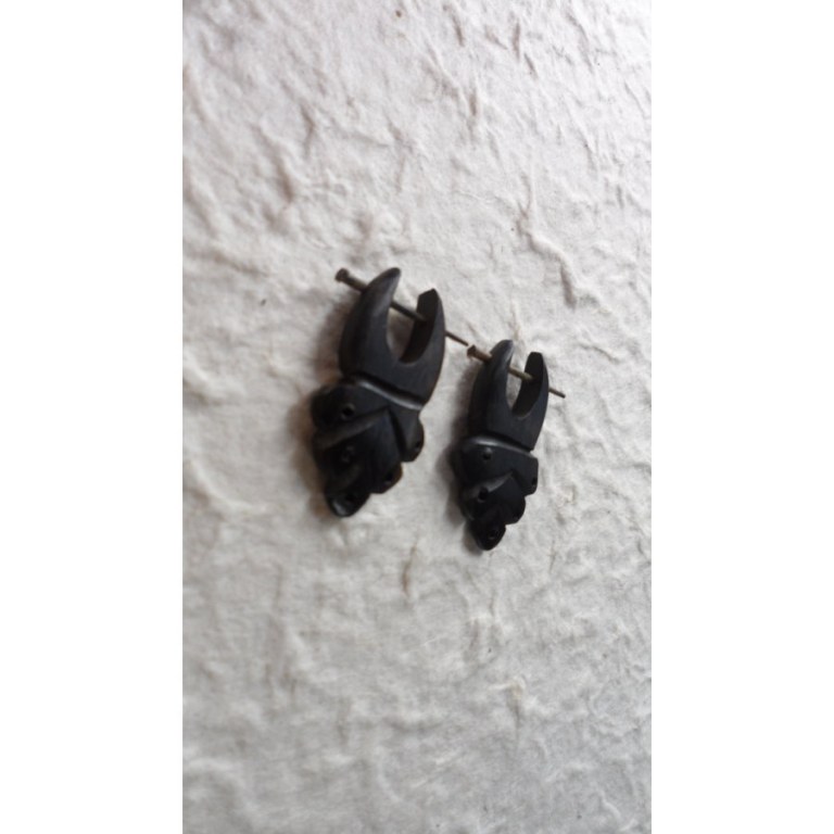 Boucles d'oreilles tribales scarabée