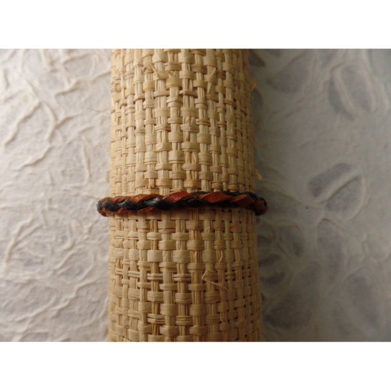 Bracelet bicolore bulat caramel/noir