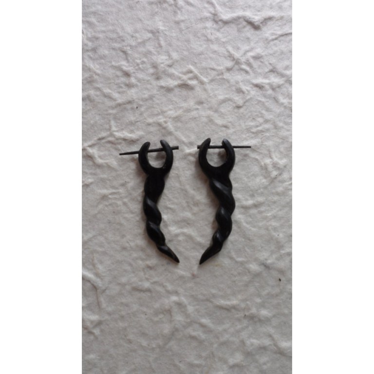 Boucles d'oreilles Y torsadé