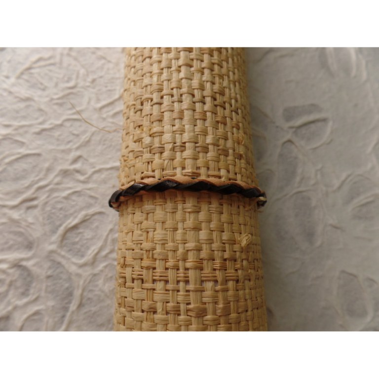 Bracelet bicolore bulat noir/beige