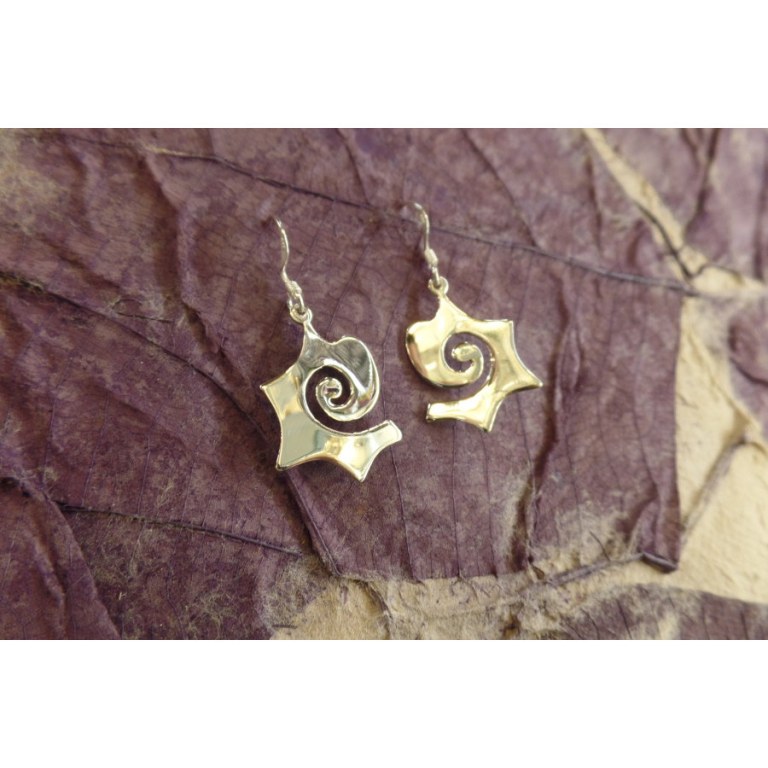 Boucles d'oreilles spirale tribale