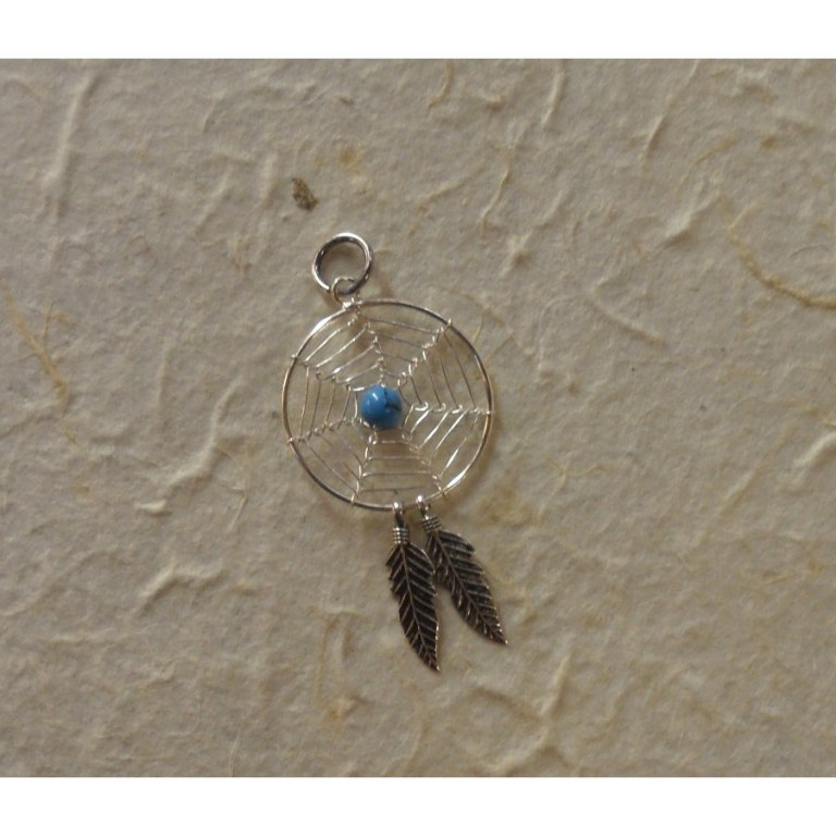 Pendentif dream catcher spider turquoise 2.1