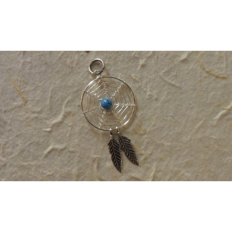 Pendentif dream catcher spider turquoise 2.1