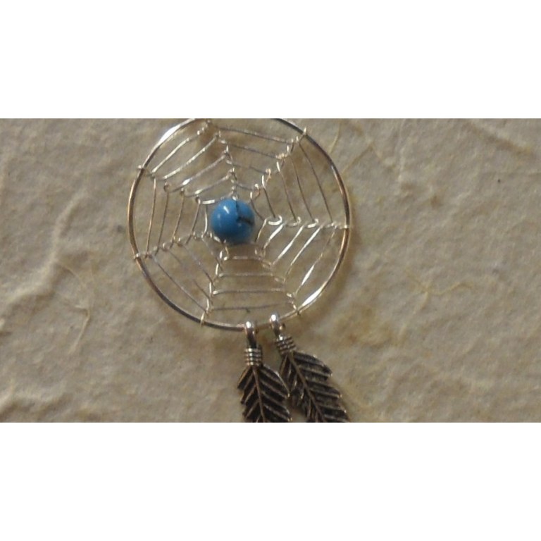 Pendentif dream catcher spider turquoise 2.1