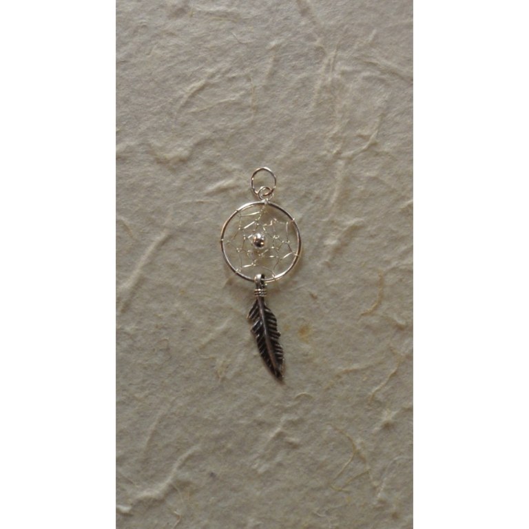 Pendentif dream catcher argent 1.3