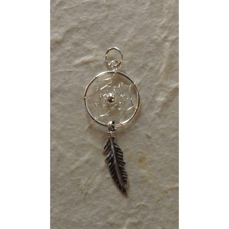 Pendentif dream catcher argent 1.3