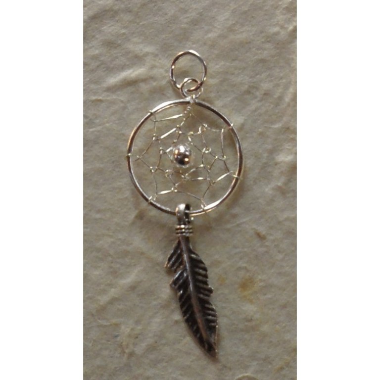 Pendentif dream catcher argent 1.3