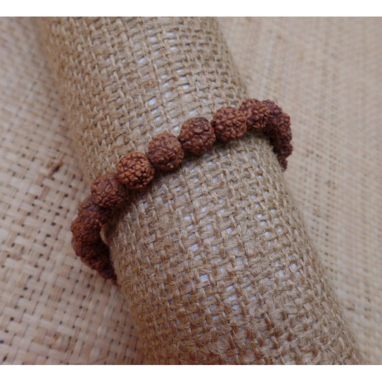 Bracelet mala 24 perles rudraksha