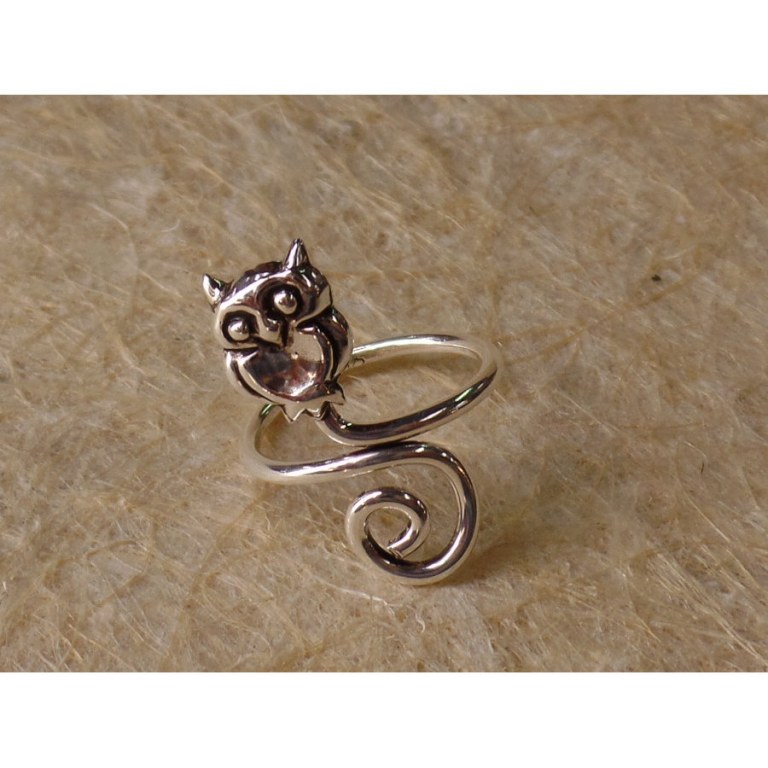 Bague d'orteil spirale et hibou