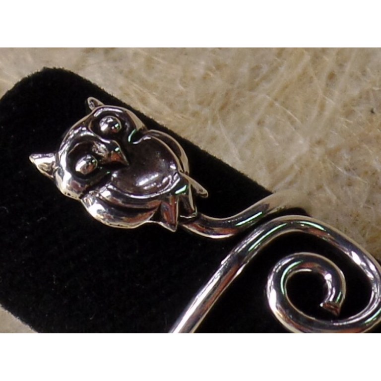 Bague d'orteil spirale et hibou