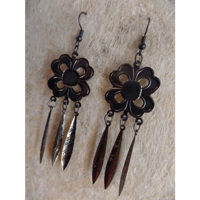 Pendants d'oreilles fleurs