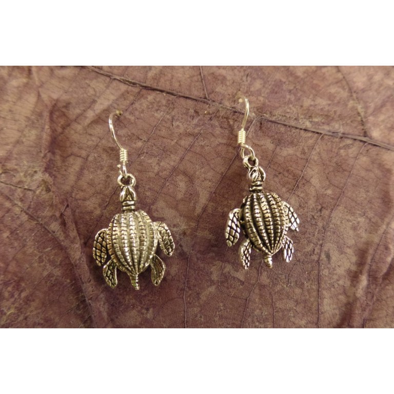 Boucles d'oreilles jolie tortue