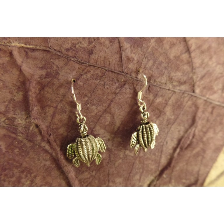 Boucles d'oreilles jolie tortue