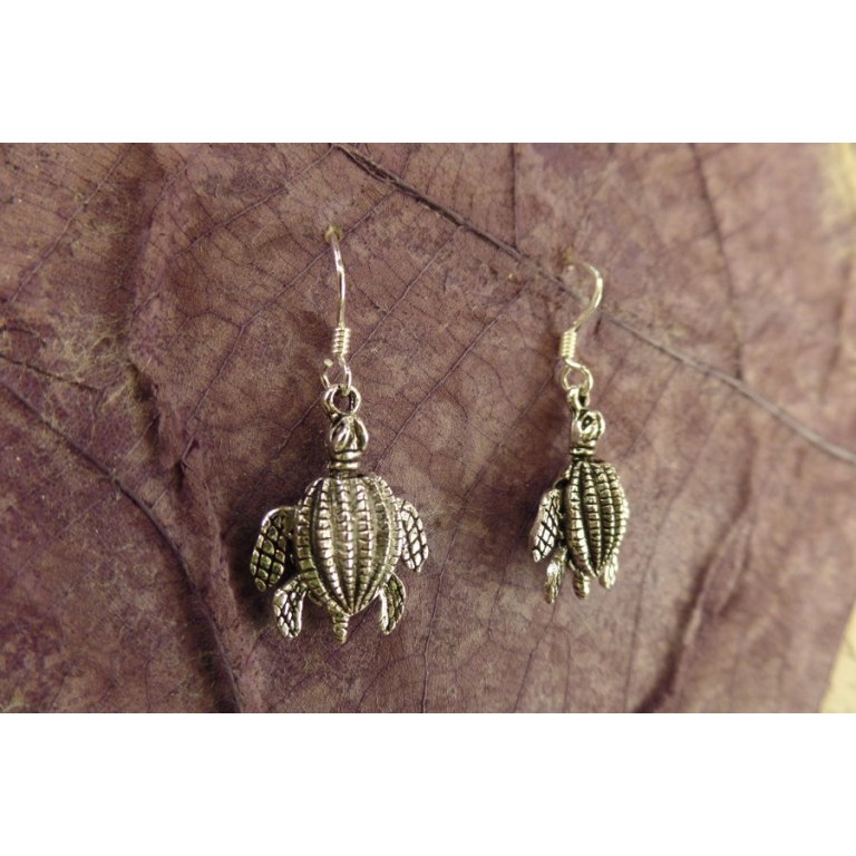 Boucles d'oreilles jolie tortue