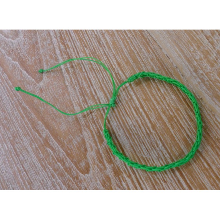 Bracelet flashy vert macramé 1