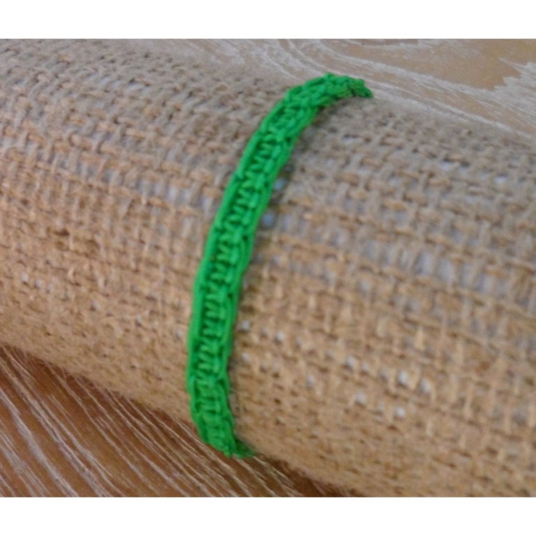 Bracelet flashy vert macramé 1