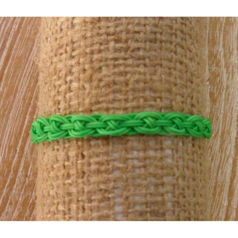 Bracelet flashy vert macramé 2