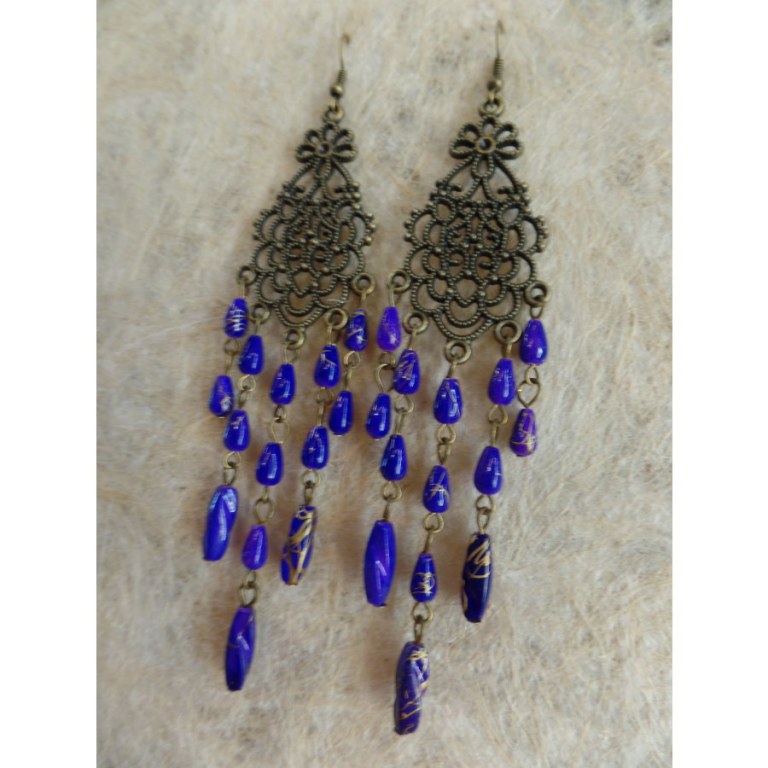 Boucles d'oreilles swi violettes