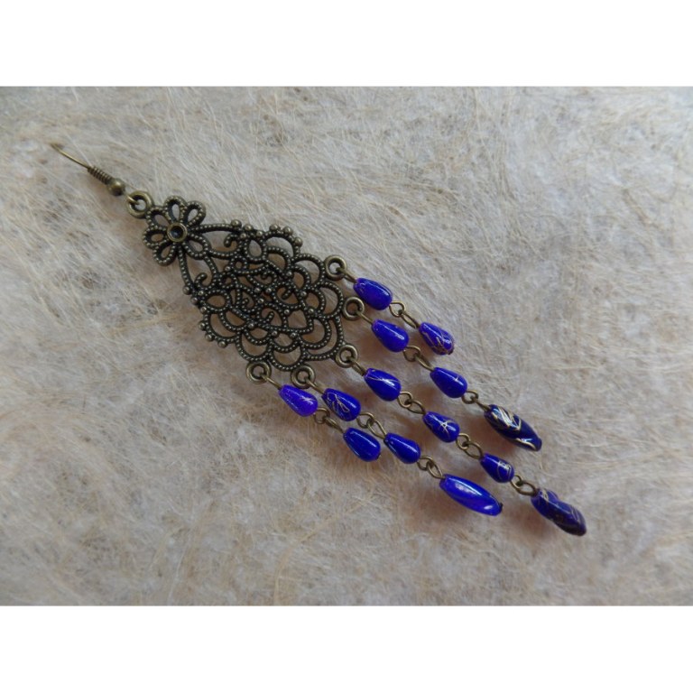 Boucles d'oreilles swi violettes