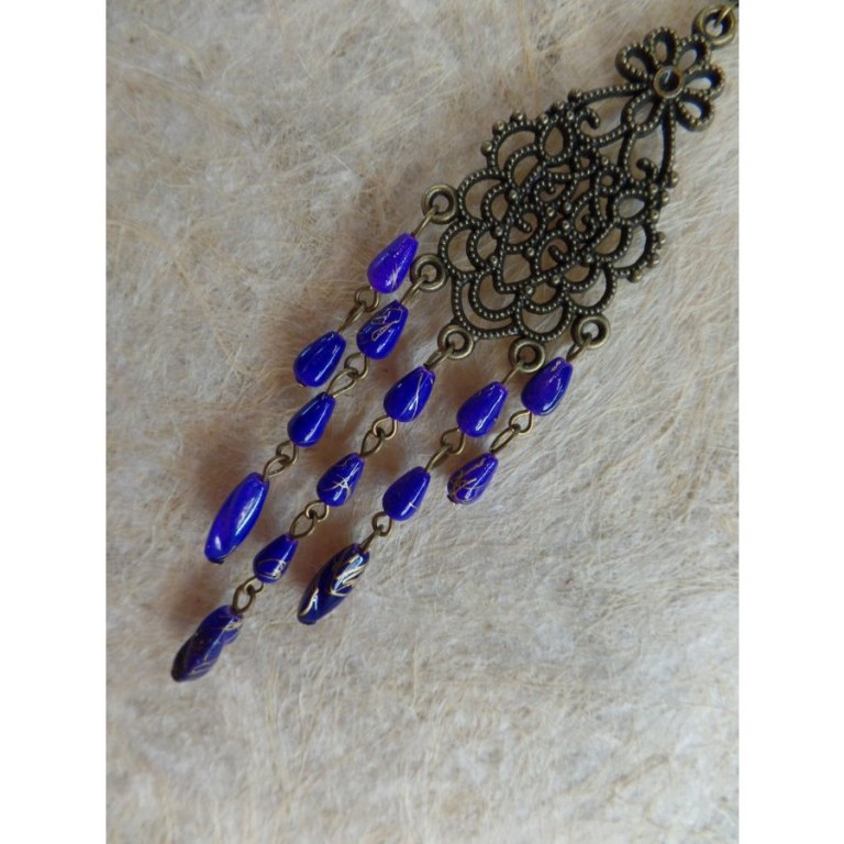 Boucles d'oreilles swi violettes