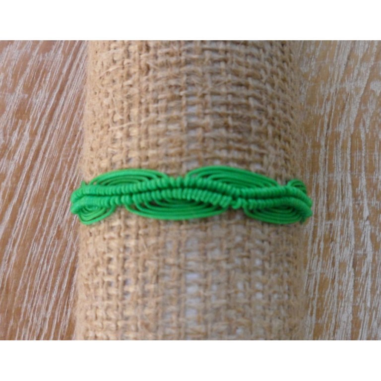 Bracelet flashy vert macramé 3