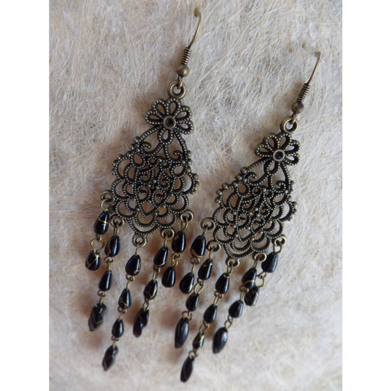 Boucles d'oreilles swi noir