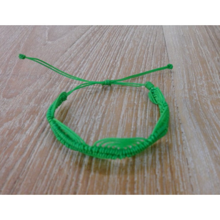 Bracelet flashy vert macramé 3