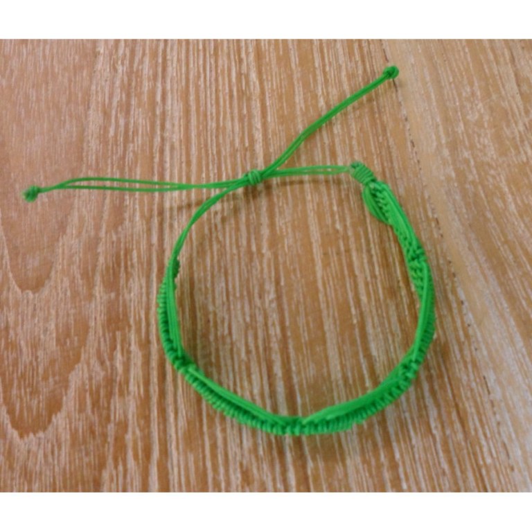 Bracelet flashy vert macramé 3