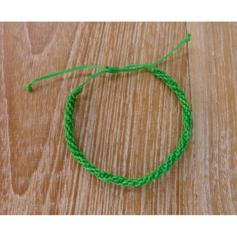 Bracelet flashy vert macramé 4