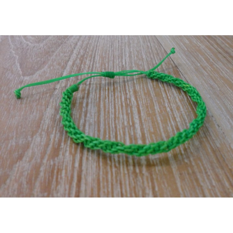 Bracelet flashy vert macramé 4