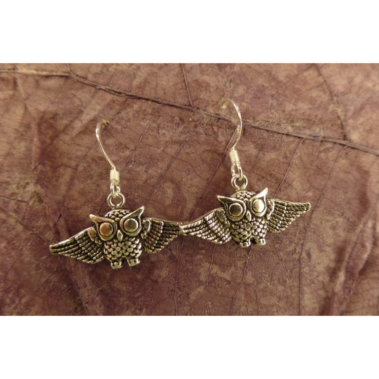 Boucles d'oreilles hibou